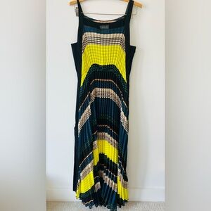 Gracia Pleated Stripe Maxi Dress – Size M